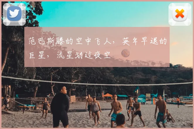 范巴斯滕的空中飞人，英年早退的巨星，流星划过夜空