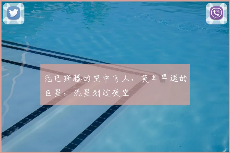 范巴斯滕的空中飞人，英年早退的巨星，流星划过夜空